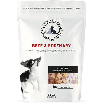 Elixir Kitchens Elixir Kitchens Beef & Rosemary Freeze-Dried Dog & Cat Treats, 3-oz bag