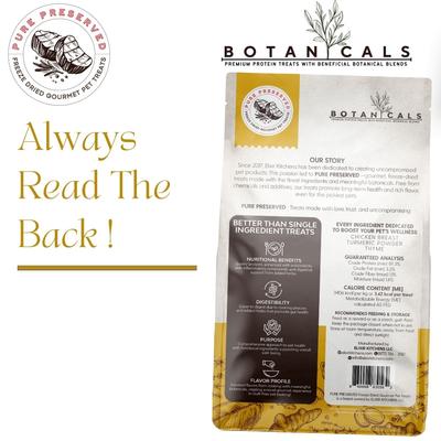 Show full view: Elixir Kitchens Pure Preserved Botanicals Freeze-Dried Chicken Breast Dog Treats, 3.0-oz bag slide 4 of 6