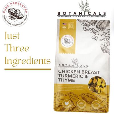 Show full view: Elixir Kitchens Pure Preserved Botanicals Freeze-Dried Chicken Breast Dog Treats, 3.0-oz bag slide 3 of 6