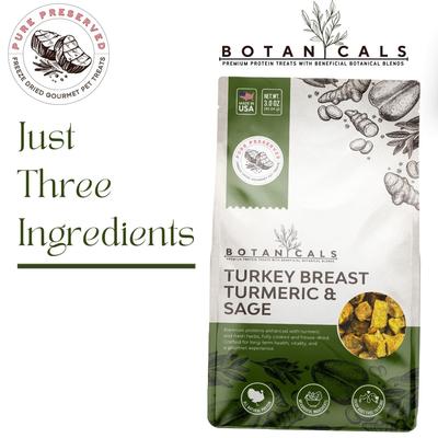 Show full view: Elixir Kitchens Pure Preserved Botanicals Freeze-Dried Turkey Breast Dog Treats, 3.0-oz bag slide 3 of 6