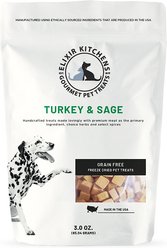 Elixir Kitchens Turkey & Sage Freeze-Dried Dog & Cat Treats, 3-oz bag