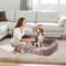 Show in main carousel: Elle Printed Microsuede Plush Cuddler Bolster Dog Bed, Blush, Blush slide 6 of 8