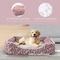 Show in main carousel: Elle Printed Microsuede Plush Cuddler Bolster Dog Bed, Blush, Blush slide 3 of 8