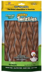Emerald Pet Chicky Twizzies Grain-Free Dog Treats, 6 count, 9-in