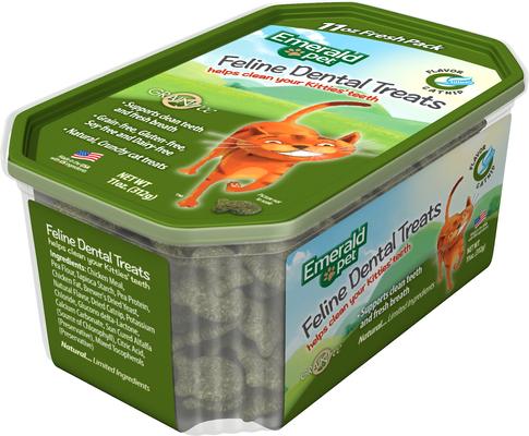Show full view: Emerald Pet Feline Dental Catnip Flavor Grain-Free Cat Treats, 11-oz bag slide 3 of 5