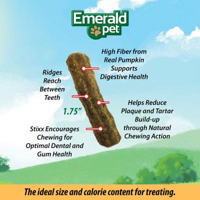 Show full view: Emerald Pet Feline Dental Stixx with Chicken & Pumpkin Grain-Free Dental Cat Treats, 3.6-oz bag slide 8 of 8