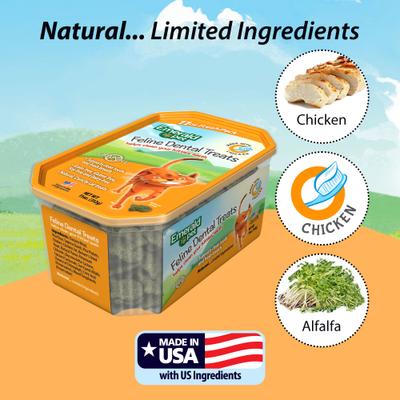 Show full view: Emerald Pet Feline Dental Treats with Chicken Cat Treats, 11-oz bag slide 6 of 9