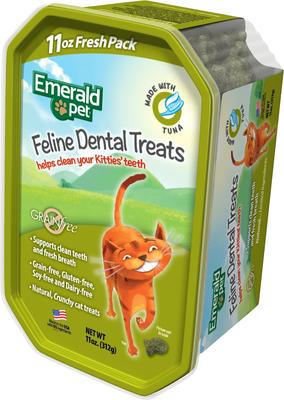 Show full view: Emerald Pet Feline Dental Tuna Grain-Free Cat Treats, 11-oz bag slide 4 of 9