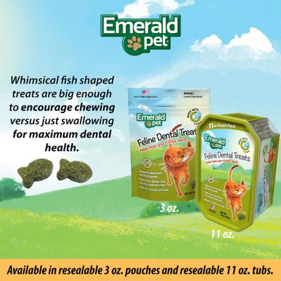 Show full view: Emerald Pet Feline Dental Tuna Grain-Free Cat Treats, 11-oz bag slide 8 of 9
