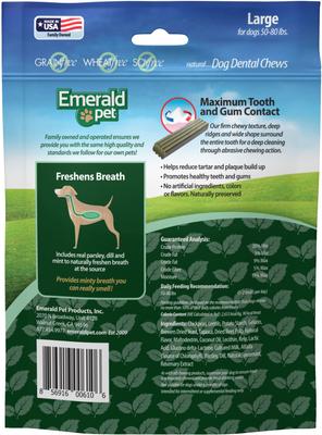 Show full view: Emerald Pet Fresh Smileezz Large Grain-Free Dental Dog Treats, 12 count slide 3 of 9