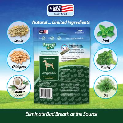 Show full view: Emerald Pet Fresh Smileezz Large Grain-Free Dental Dog Treats, 12 count slide 6 of 9