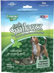Emerald Pet Fresh Smileezz Mini Grain-Free Dental Dog Treats, 160 count
