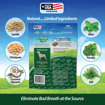 Show full view: Emerald Pet Fresh Smileezz Mini Grain-Free Dental Dog Treats, 12-oz bag slide 6 of 10