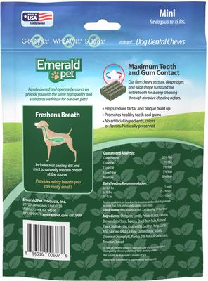 Show full view: Emerald Pet Fresh Smileezz Mini Grain-Free Dental Dog Treats, 12-oz bag slide 4 of 10