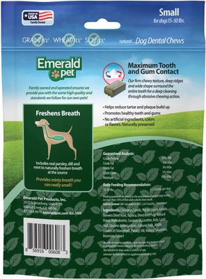 Show full view: Emerald Pet Fresh Smileezz Small Grain-Free Dental Dog Treats, 32 count slide 3 of 8