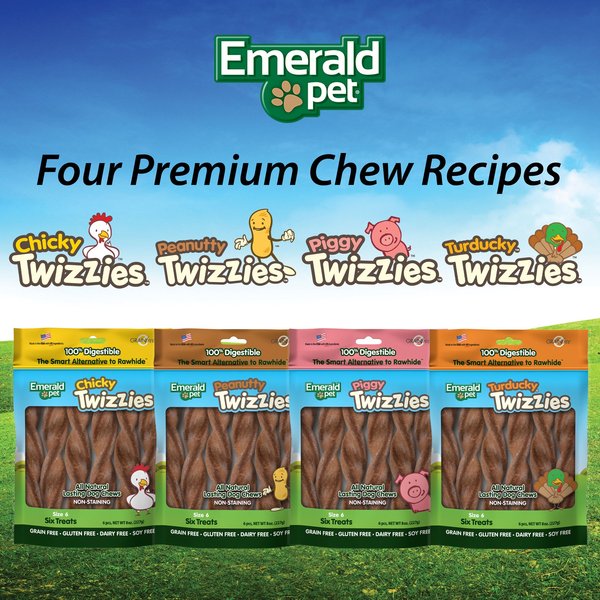 Emerald Pet Piggy Twizzies Grain-Free Dog Treats