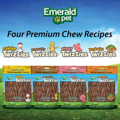 Show full view: Emerald Pet Turducky Twizzies Grain-Free Dog Treats, 6 count, 6-in slide 6 of 10