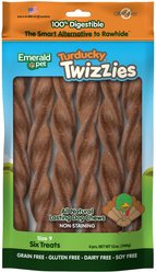Emerald Pet Turducky Twizzies Grain-Free Dog Treats, 6 count, 9-in