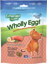 Emerald Pet Wholly Egg Salmon Cat Treats, 2.5-oz bag slide 1 of 6