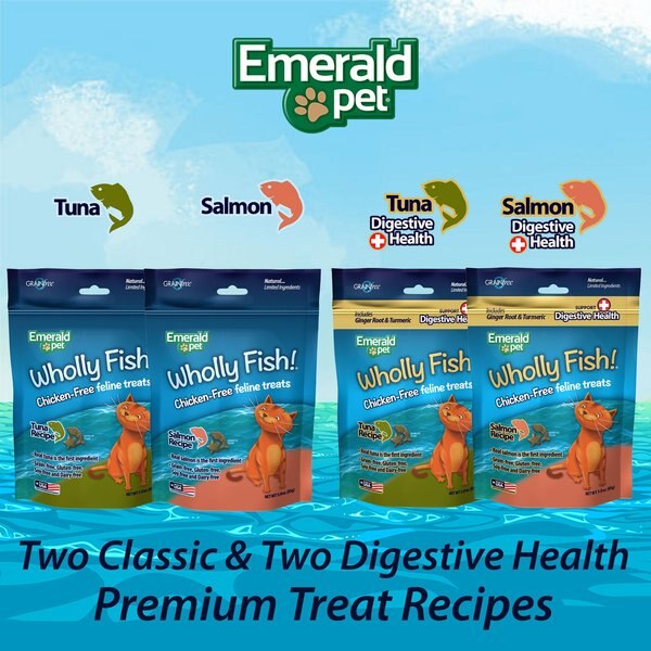 Emerald Pet Wholly Fish! Salmon Recipe Cat Treats