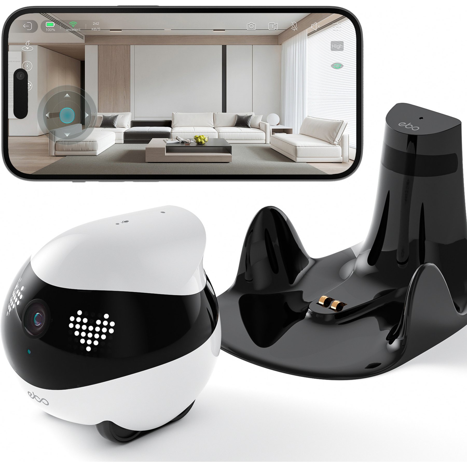 ENABOT EBO Air 2 Pet Camera, Dove White