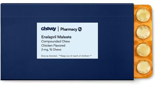 Show full view: Enalapril Maleate Compounded Chicken Chew, 2 mg, 15 chews for Veterinary use slide 2 of 8