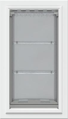 Show full view: Endura Flap Double Flap Door Mount Dog & Cat Door, Large, White slide 2 of 3