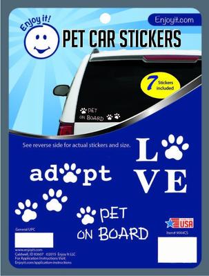 Show full view: Enjoy It Assorted Pet Car Stickers, 7 count slide 1 of 2