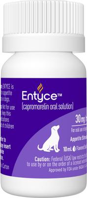 Show full view: Entyce (capromorelin) Oral Solution for Dogs, 30-mg/mL, 10-mL slide 2 of 12