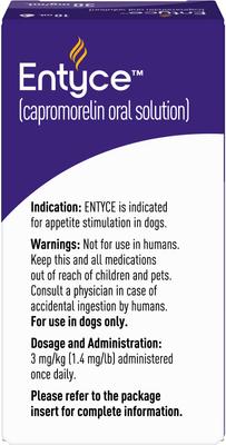 Show full view: Entyce (capromorelin) Oral Solution for Dogs, 30-mg/mL, 10-mL slide 9 of 12