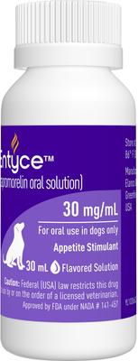 Show full view: Entyce (capromorelin) Oral Solution for Dogs, 30-mg/mL, 30-mL slide 3 of 12