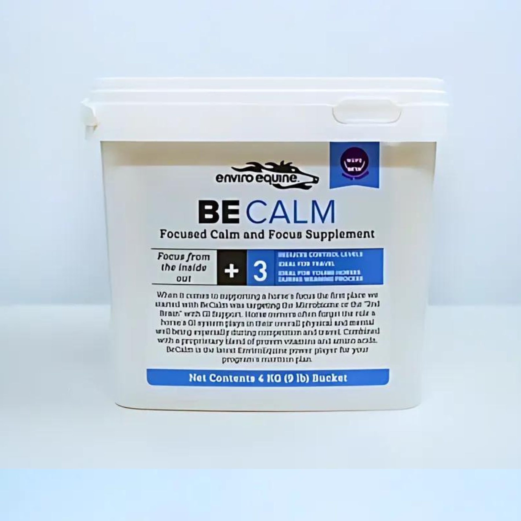 Enviro Equine BeCalm Powder Horse Calming Supplement, 9-lb bucket