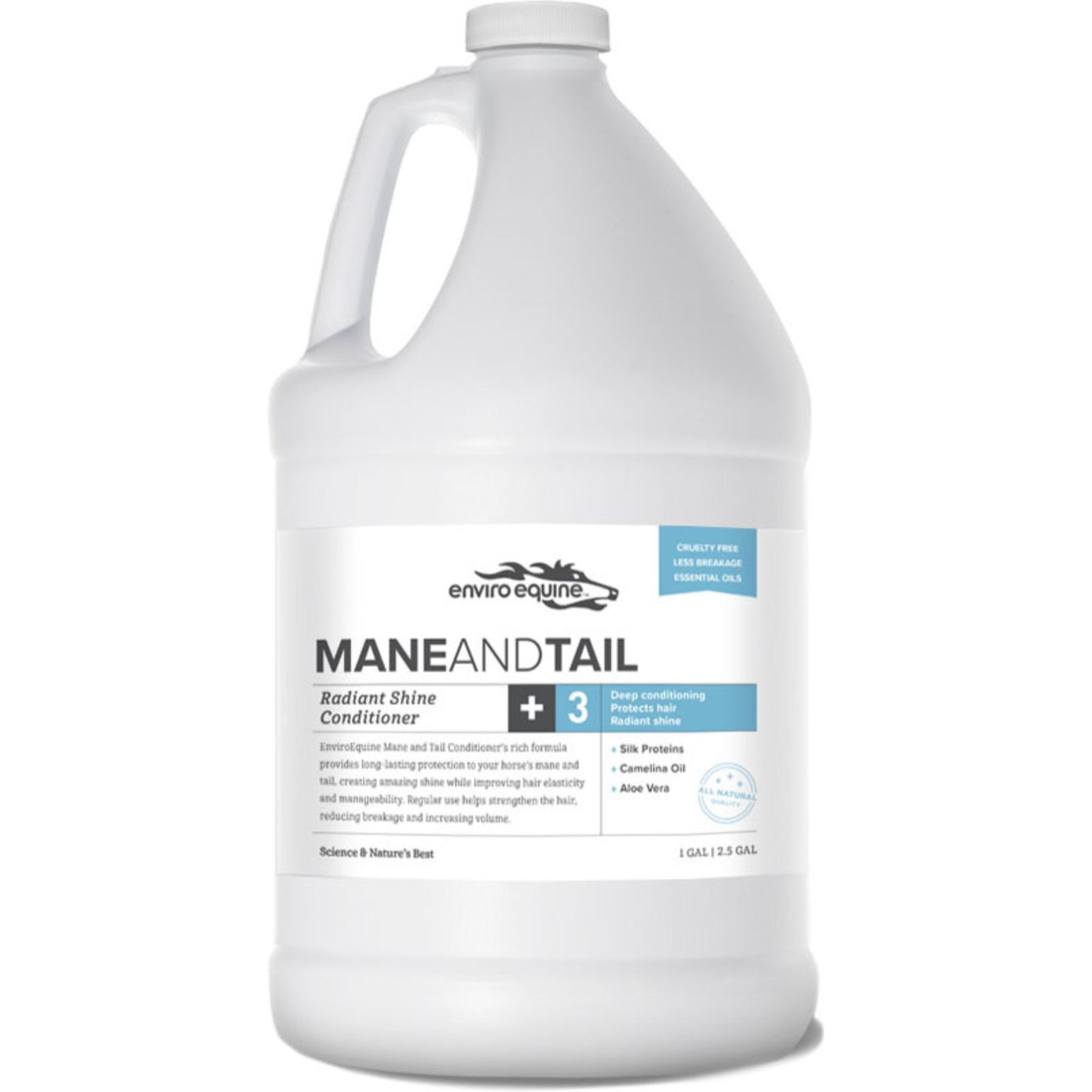 Enviro Equine Mane & Tail Condidionter Liquid Horse Skin & Coat Supplement, 1-gal bottle