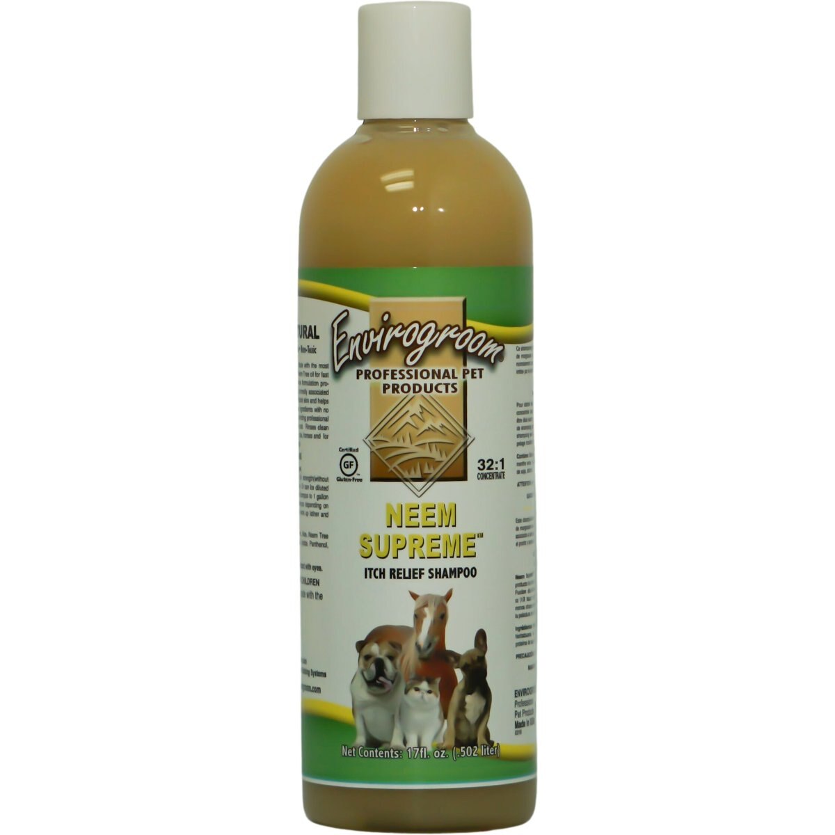 Envirogroom Neem Supreme 32:1 Dog & Cat Shampoo, 17-fl oz bottle