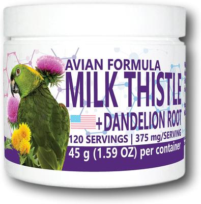 Show full view: Equa Holistics Avian Formula Milk Thistle & Dandelion Root Bird Supplement, 1.59-oz tub slide 1 of 3