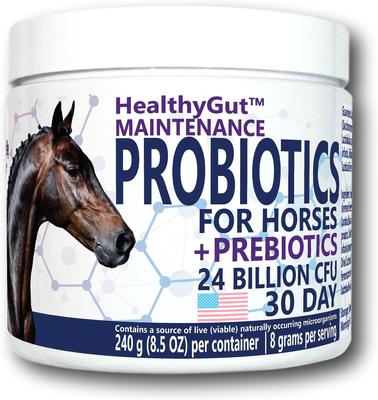 Show full view: Equa Holistics HealthyGut Maintenance Probiotics Powder Horse Supplement, 8.5-oz tub slide 1 of 2