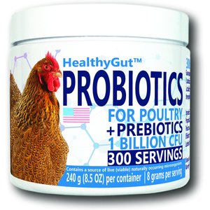 Equa Holistics HealthyGut Probiotics Poultry Supplement, 8.5-oz tub