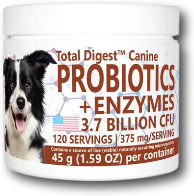 Show full view: Equa Holistics Total Digest Canine Probiotics & Enzymes Dog Supplement, 1.59-oz tub slide 1 of 4