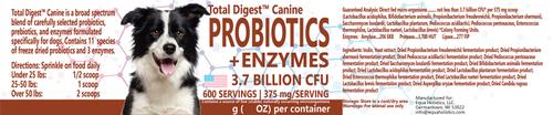 Show full view: Equa Holistics Total Digest Canine Probiotics & Enzymes Dog Supplement, 7.94-oz tub slide 3 of 4