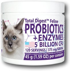 Equa Holistics Total Digest Probiotics & Enzymes Cat Supplement, 1.59-oz tub slide 1 of 2