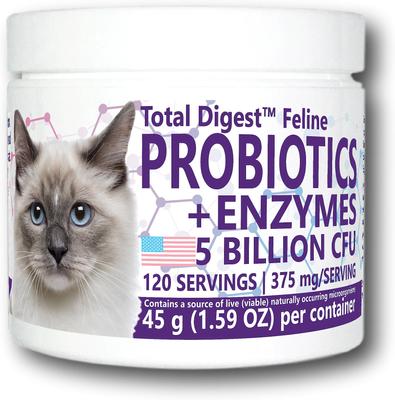 Show full view: Equa Holistics Total Digest Probiotics & Enzymes Cat Supplement, 1.59-oz tub slide 1 of 4