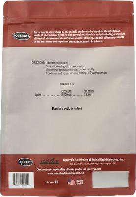 Show full view: Equerry's Pure Lysine Powder Horse Supplement, 5-lb bag slide 2 of 2