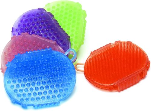 Show full view: Equi-Essentials ECO Jelly Glitter Horse Scrubber, Bubble Gum slide 3 of 3