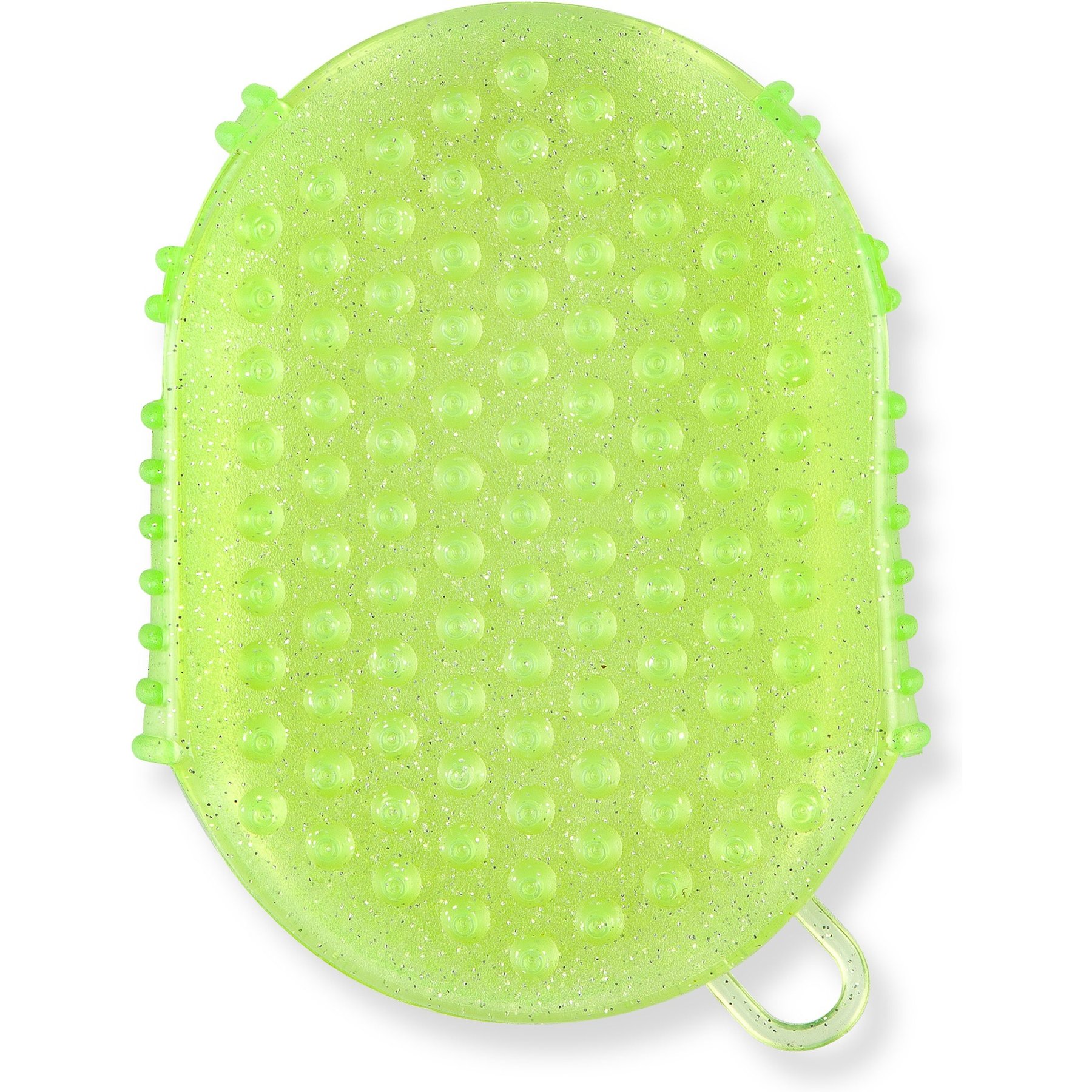 Equi-Essentials ECO Jelly Glitter Horse Scrubber, Lime