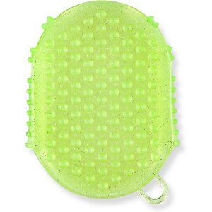 Equi-Essentials ECO Jelly Glitter Horse Scrubber, Lime