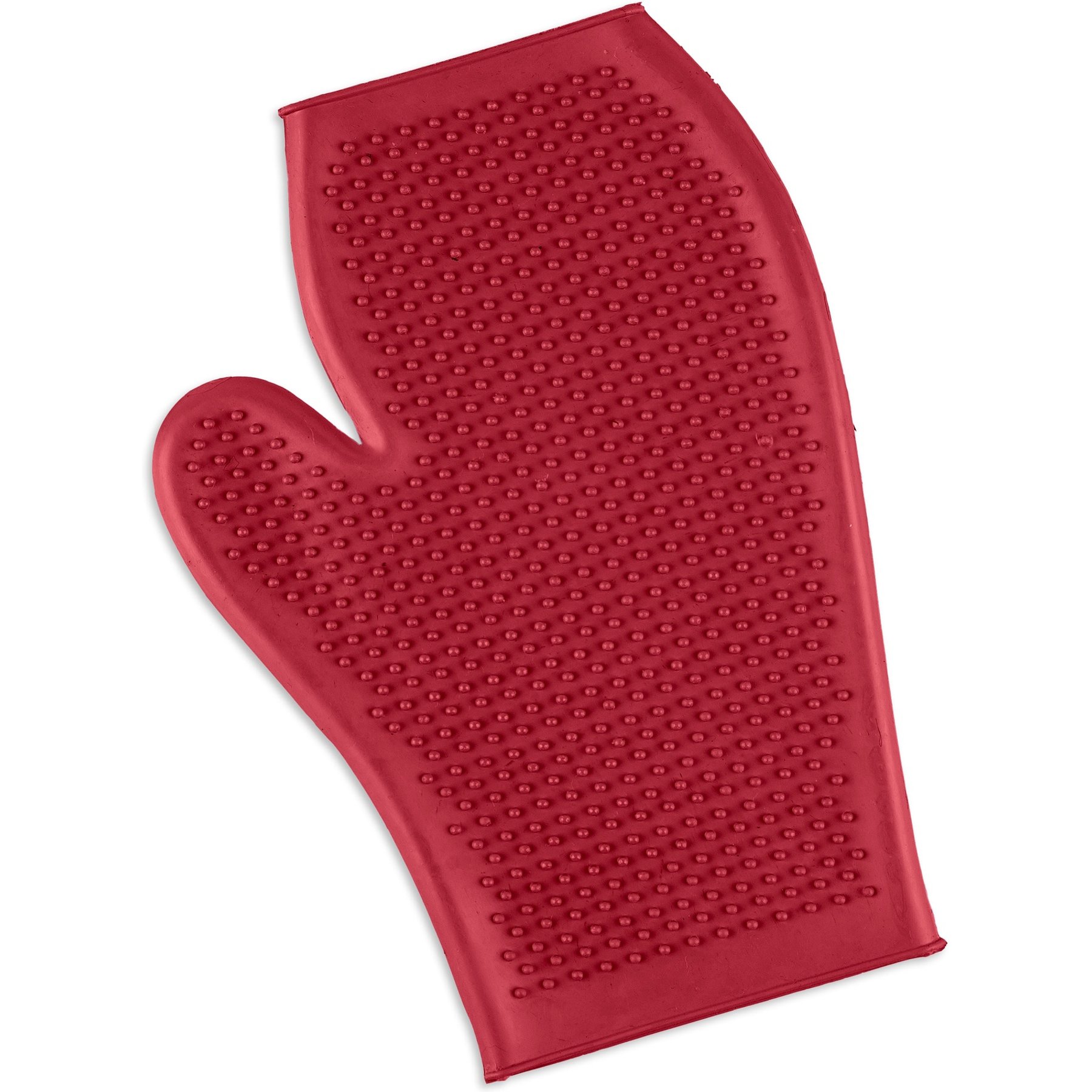 Equi-Essentials ECO Rubber Horse Grooming Mitt, Red