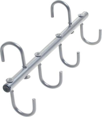 Show full view: Equi-Essentials Portable Horse Tack Rack with 4 Hooks, Silver slide 1 of 1