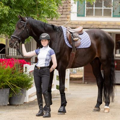 Show full view: Equinavia Aarhus Countoured Baby Saddle Pad, Dusty Blue, Horse slide 2 of 5