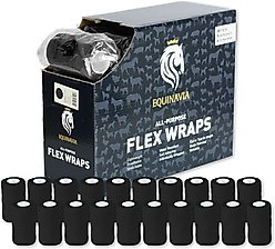 Equinavia All Purpose Flex Wraps, 20-ft x 5-yd, 20 count, Black