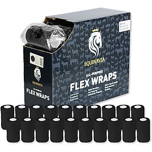 Equinavia All Purpose Flex Wraps, 20-ft x 5-yd, 20 count, Black